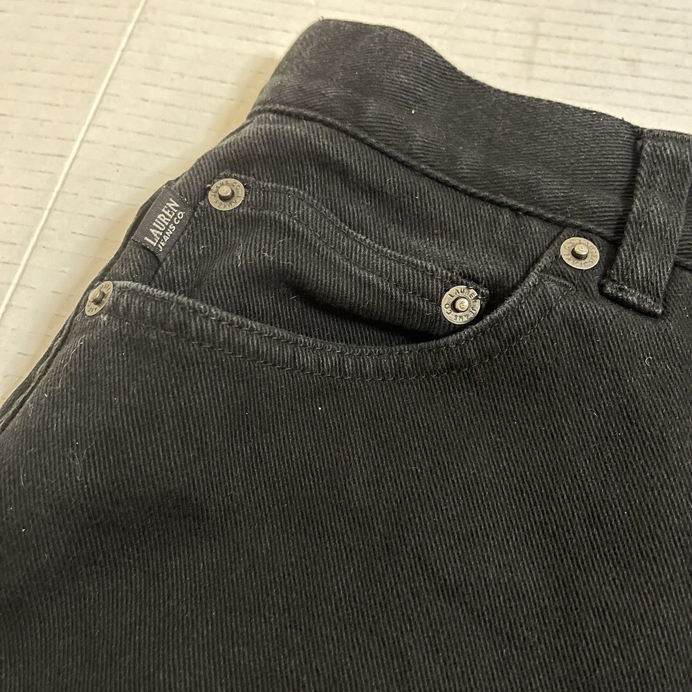 Lauren Ralph Lauren Vintage Black Midi Long Denim Skirt Women's Sz 8 - Picture 8 of 16